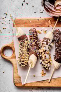 Frozen Chocolate Banana Pops