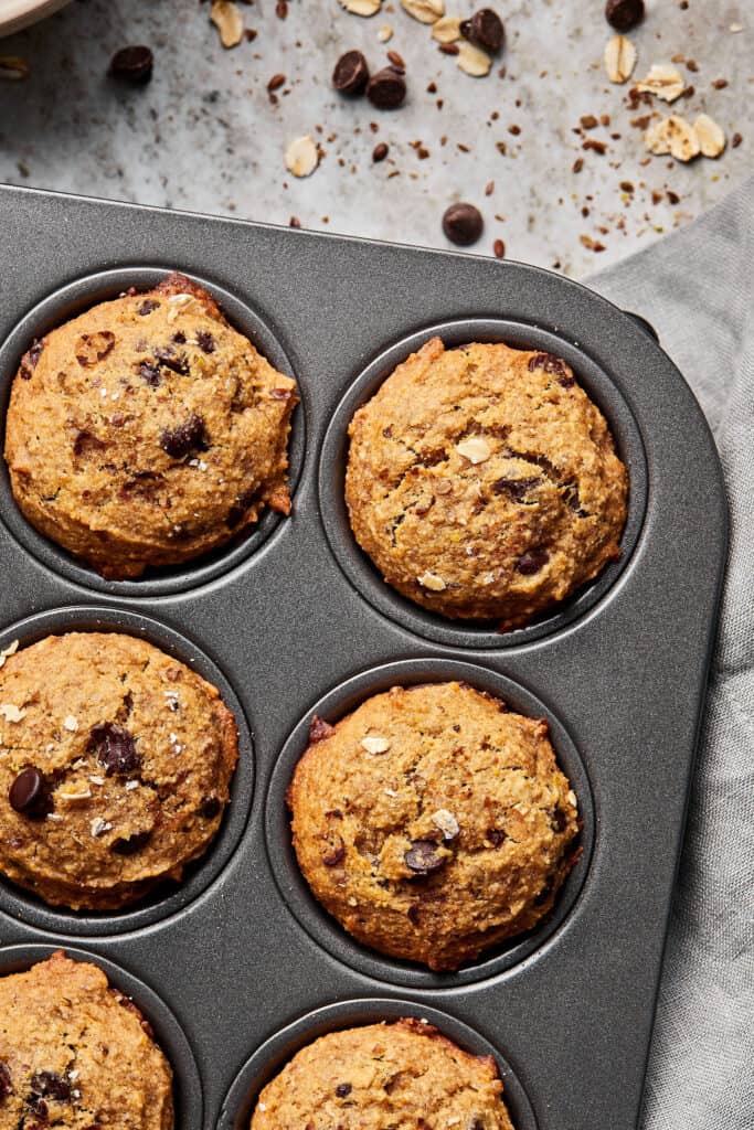 GutHealthy Mini Banana Chocolate Chip Buckwheat Muffins Kalejunkie