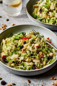 Shaved Brussels Sprouts Salad with Dijon Dressing