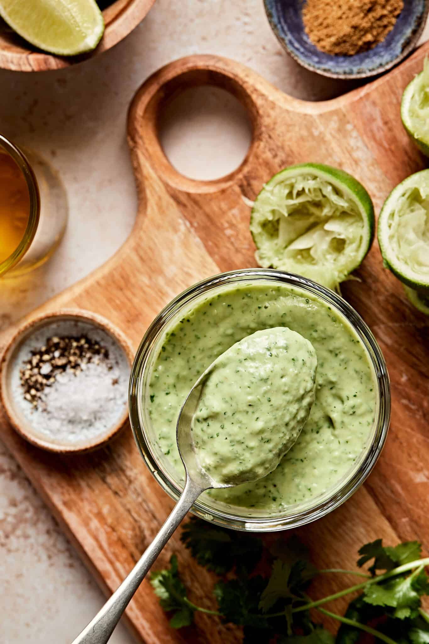 Chicken Taco Salad with Tangy Avocado Lime Dressing Kalejunkie