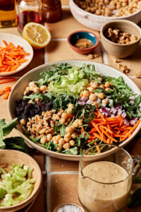 Moroccan-Inspired Chickpea Carrot Salad with Spiced Lemon Dressing