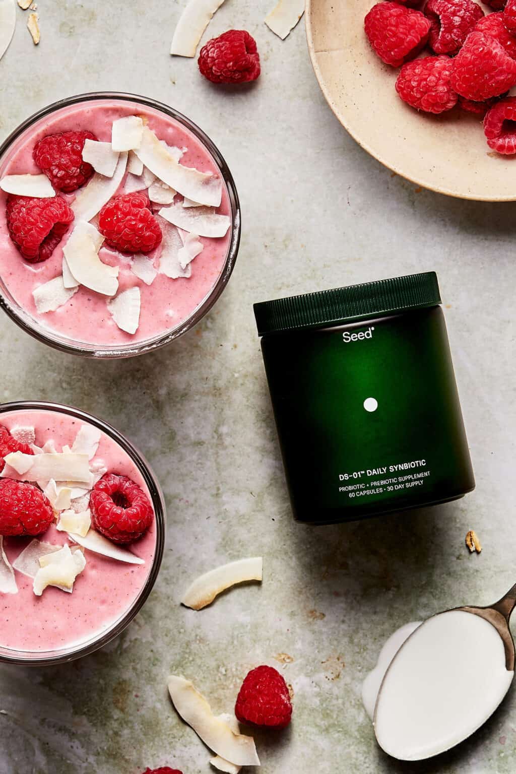 Viral Erewhon Raspberry Coconut Cloud Smoothie Kalejunkie