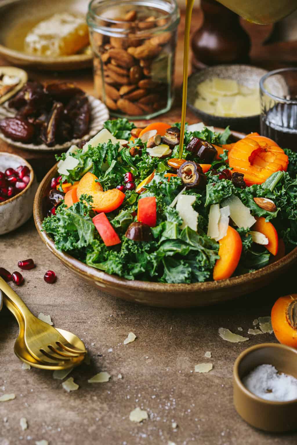 Crunchy Kale Apricot Salad Kalejunkie