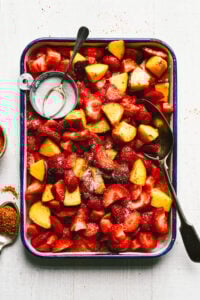 Sweet & Sour Tajín Peaches & Strawberries