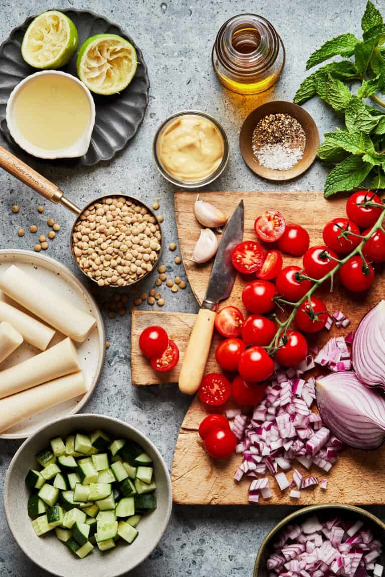 Mediterranean Lentil Salad Kalejunkie