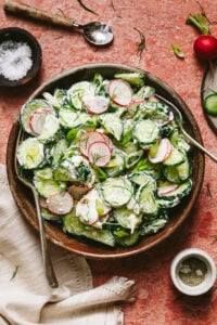Creamy Cucumber Radish Salad