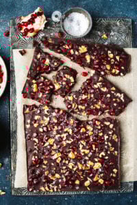 Chocolate Pomegranate Walnut Bark