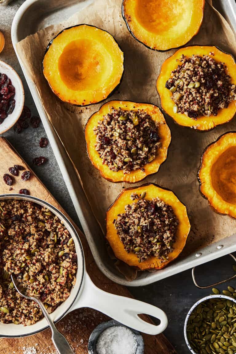 Quinoa Stuffed Acorn Squash Kalejunkie