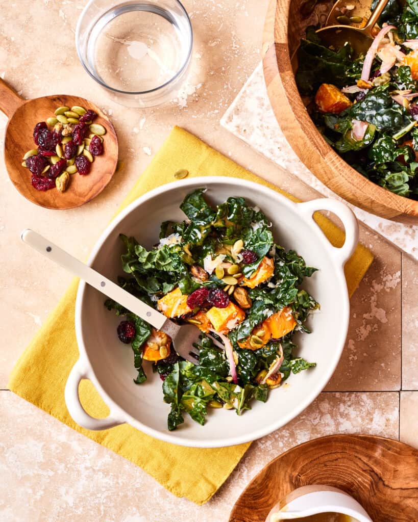 Hearty Kale Salad with Dijon Vinaigrette Kalejunkie