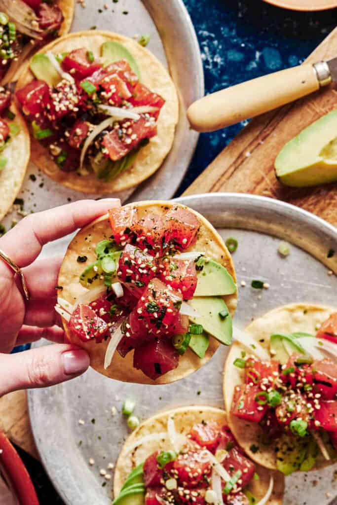 Ahi Tuna Tostadas Kalejunkie ahi-tuna-tostadas-kalejunkie