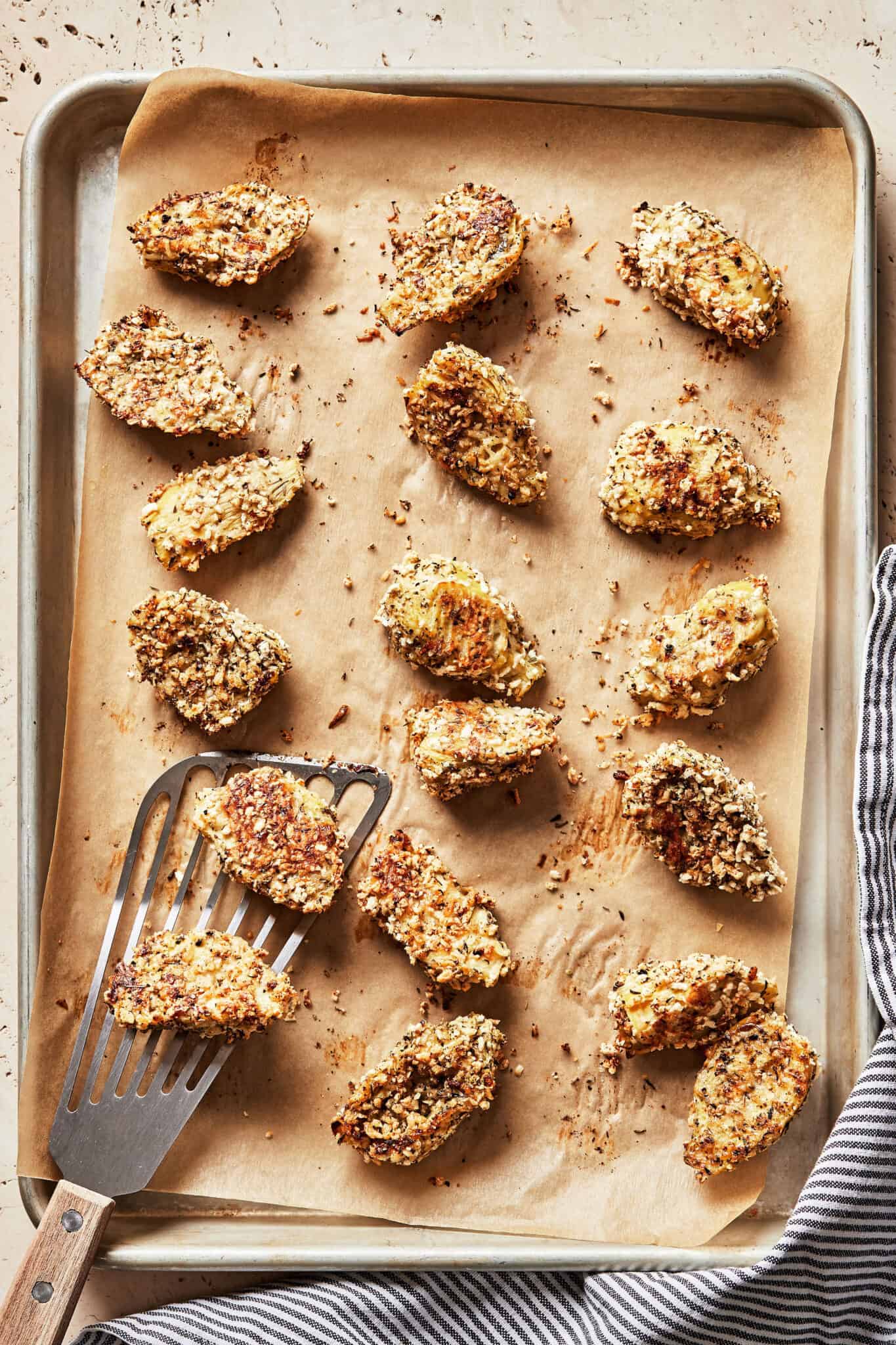 Oven Baked Crispy Parmesan Artichoke Hearts Kalejunkie