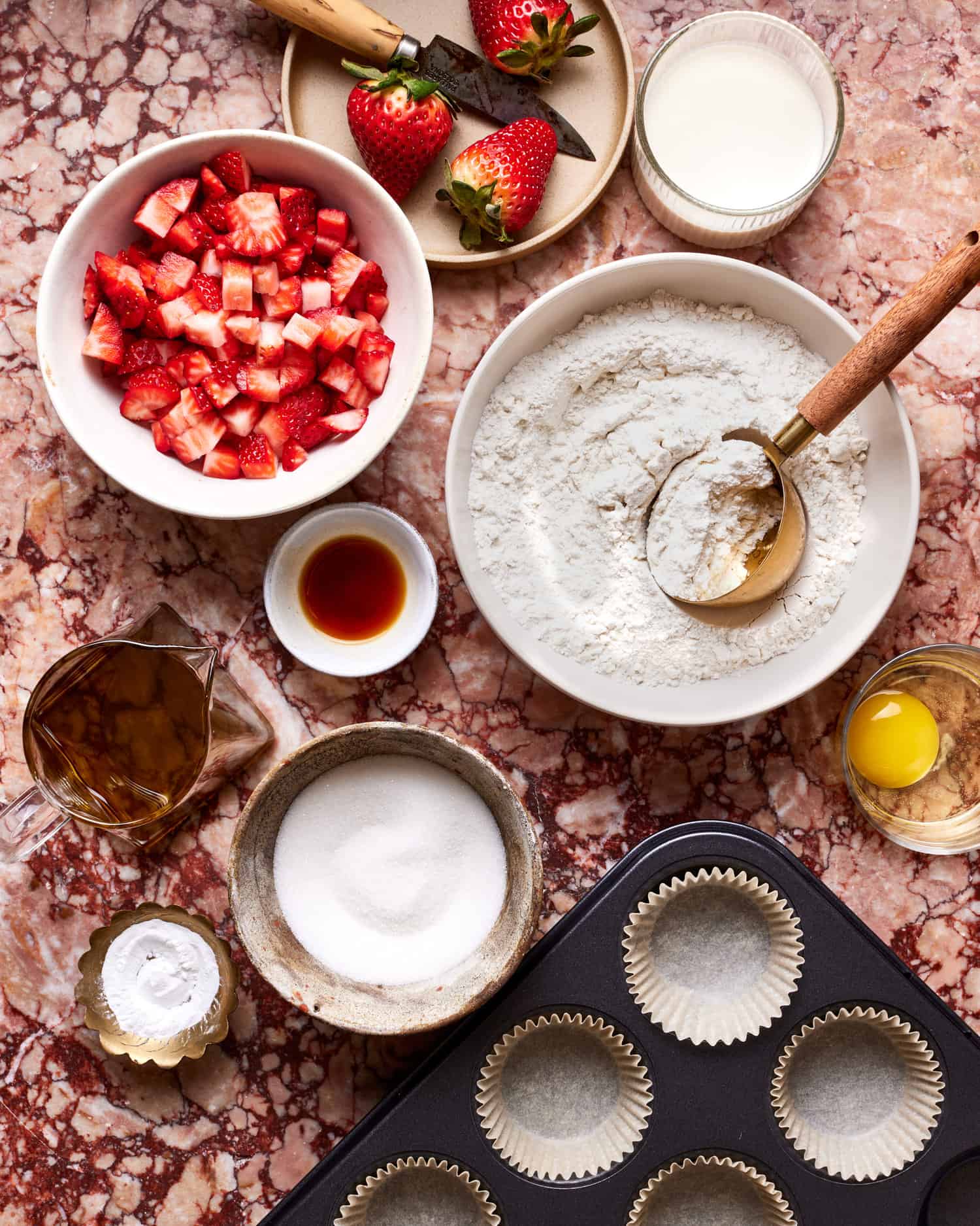 Simple Strawberry Muffins Kalejunkie