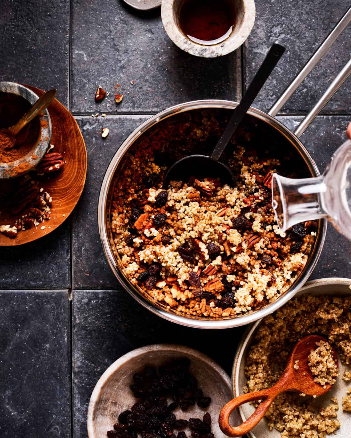 Cinnamon Toasted Pecan Breakfast Quinoa Kalejunkie