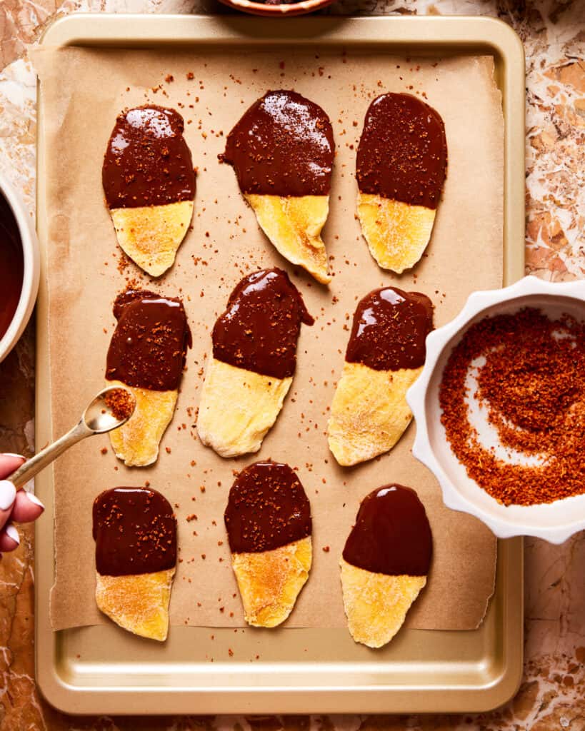 Chocolate Dipped Mango with Tajin Kalejunkie