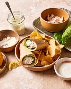 Healthy Chicken Caesar Wraps