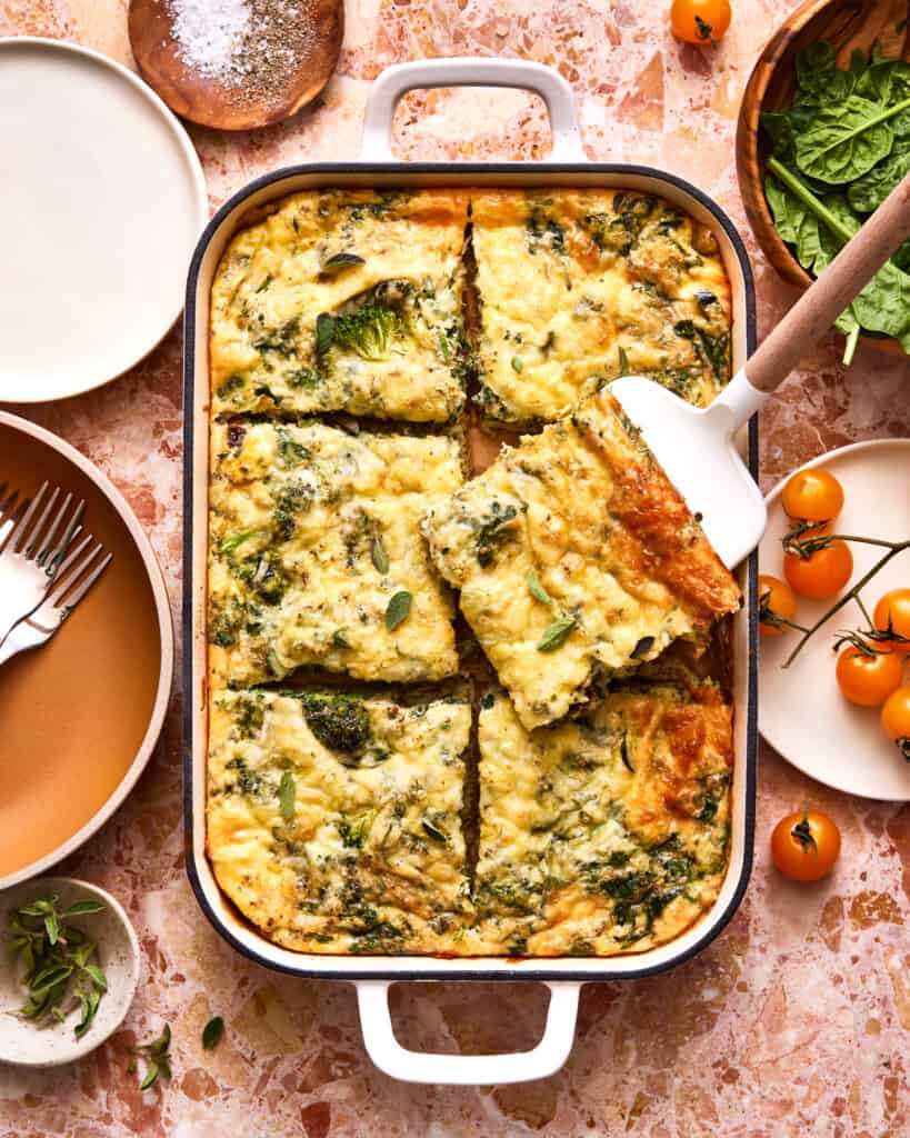 Easy High Protein Egg Broccoli Breakfast Bars Kalejunkie