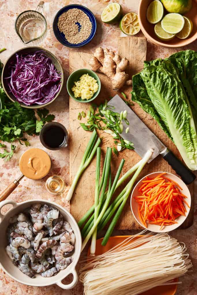 Healthy Spring Roll Salad Kalejunkie