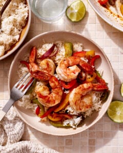 Healthy Shrimp Fajita Bowls