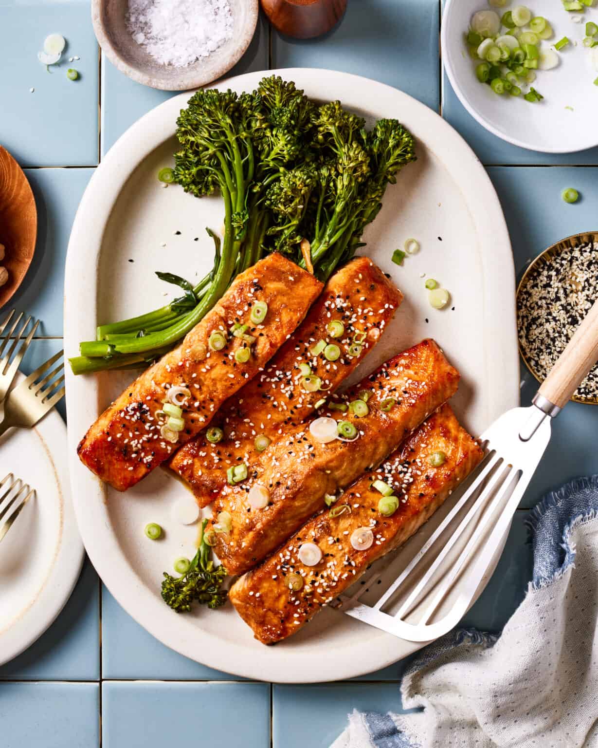 Easy 9 Minute Teriyaki Broiled Salmon Kalejunkie