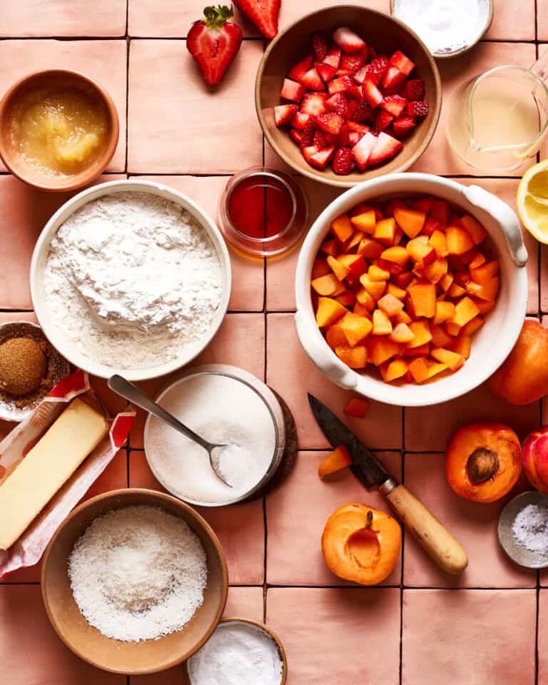 Healthy Strawberry Apricot Snacking Cake Kalejunkie