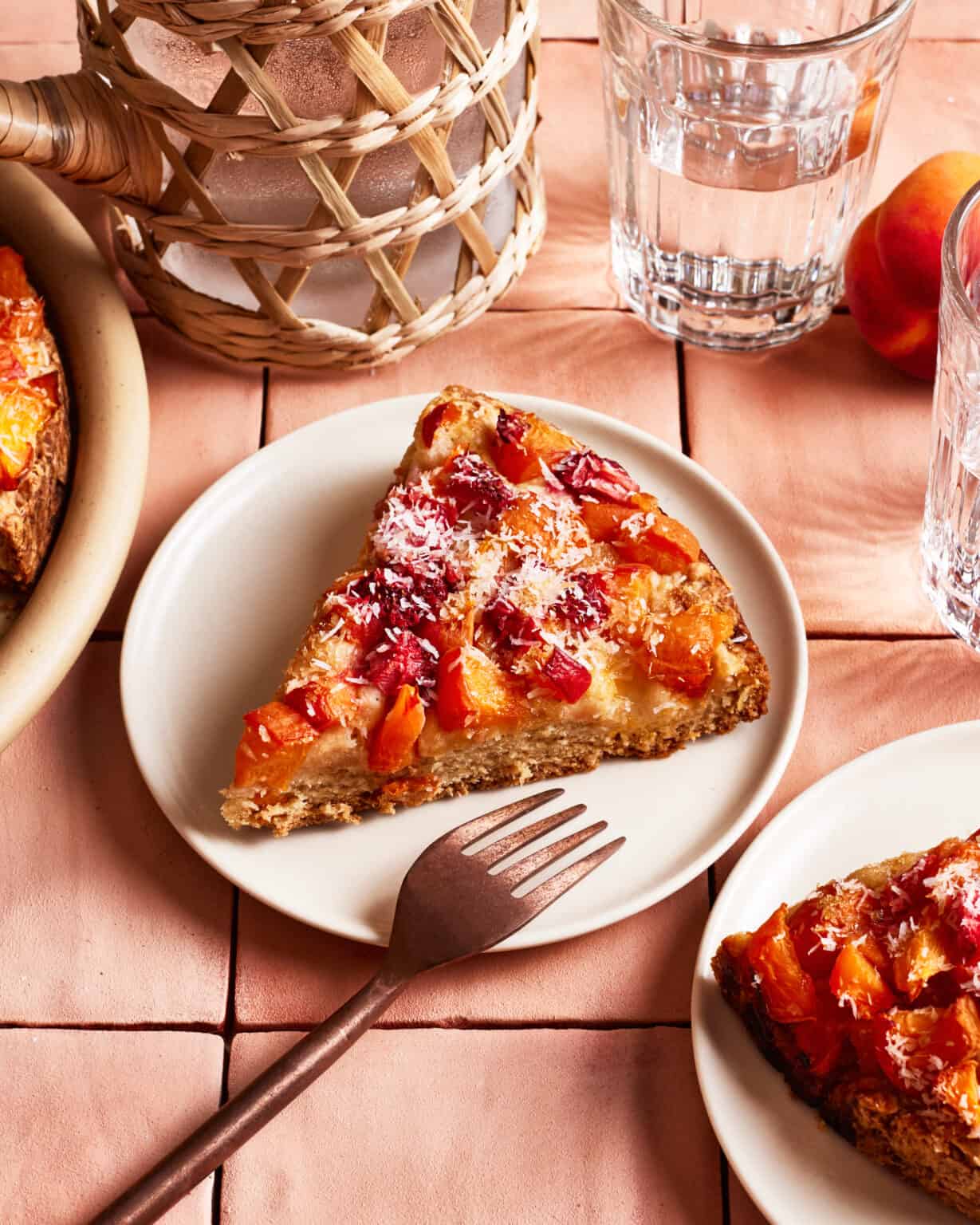 Healthy Strawberry Apricot Snacking Cake Kalejunkie