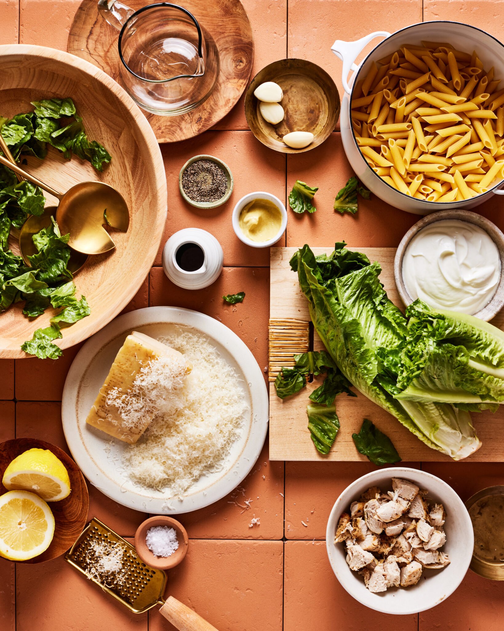 The Ultimate Chicken Caesar Pasta Salad Kalejunkie