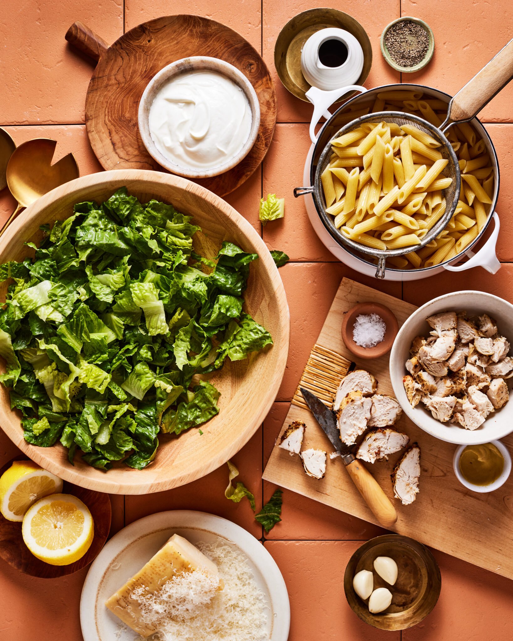 The Ultimate Chicken Caesar Pasta Salad Kalejunkie