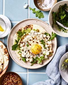 Viral Crispy Feta Fried Egg with Arugula and Avocado