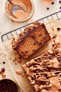 Easy Bakery-Style Pumpkin Streusel Chocolate Chip Loaf