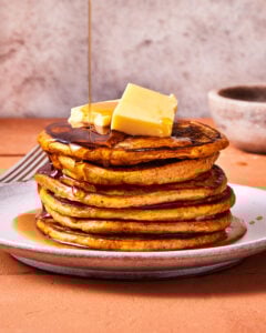 10 Minute Pumpkin Protein Pancakes