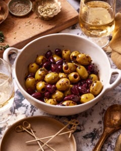 Warm Marinated Olives