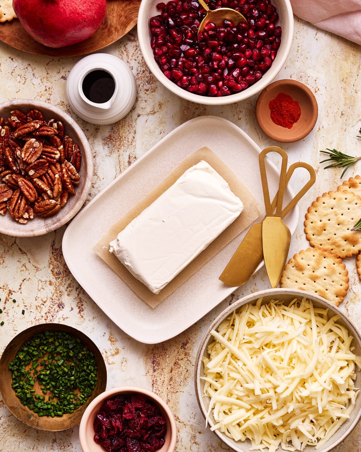 Easy Pomegranate White Cheddar Cheeseball Kalejunkie