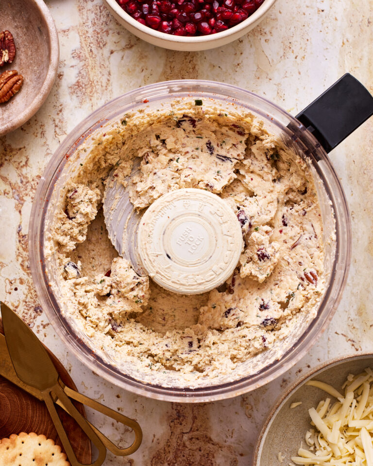 Easy Pomegranate White Cheddar Cheeseball Kalejunkie