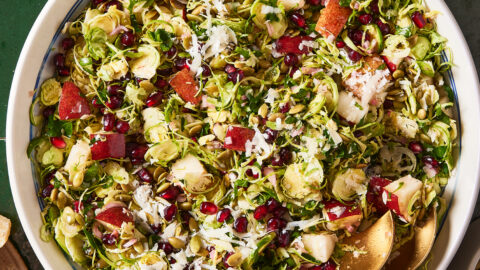 Ultimate Shaved Brussels Sprouts Salad with Lemon Shallot Vinaigrette