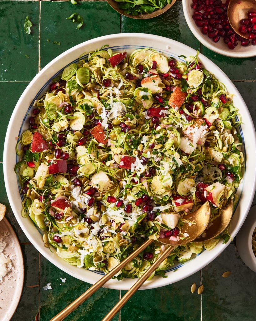 Ultimate Shaved Brussels Sprouts Salad with Lemon Shallot Vinaigrette