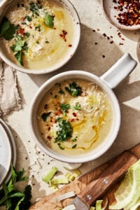 Zesty Cauliflower Leek Soup