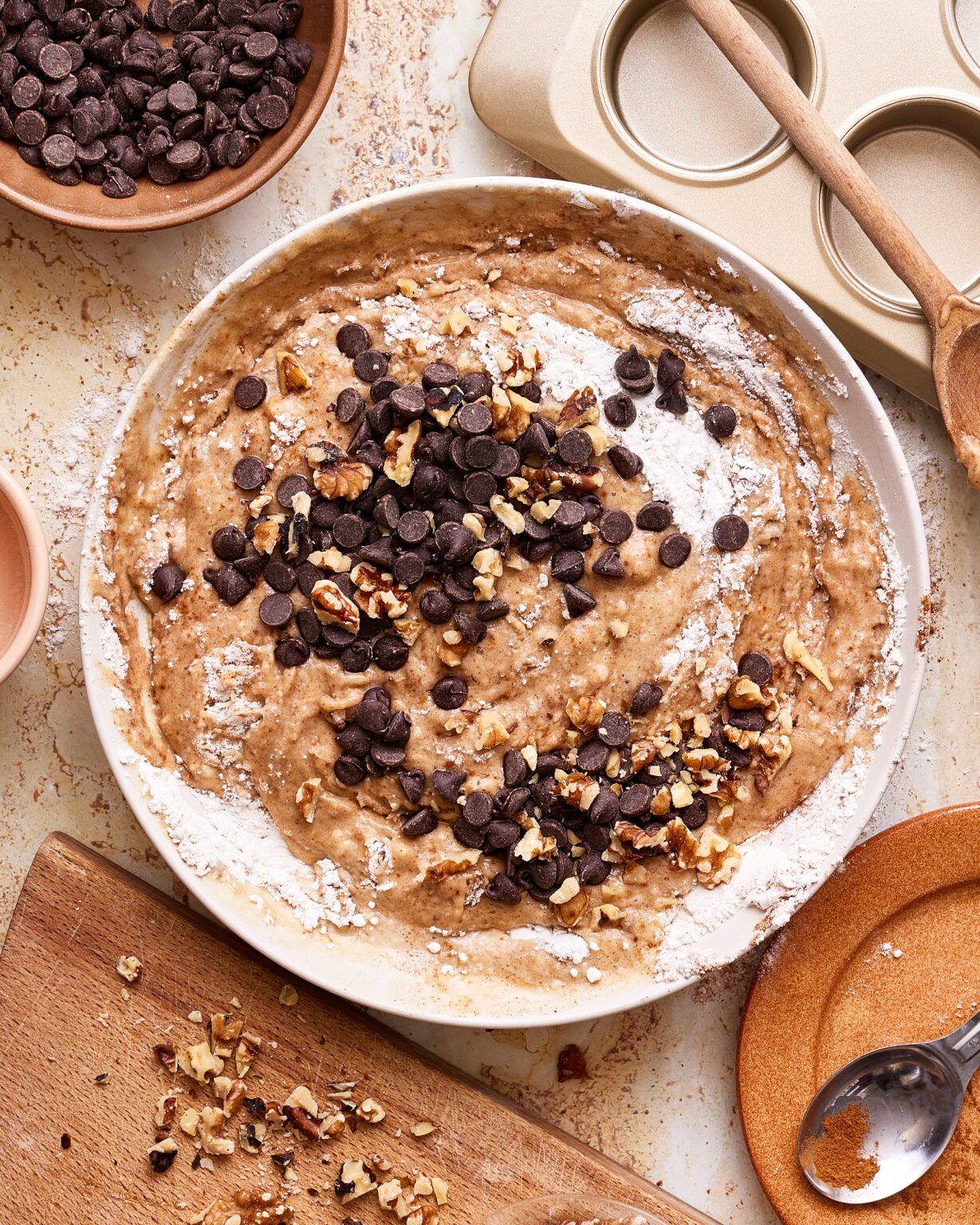 Easy Banana Chocolate Chip Protein Muffins Kalejunkie