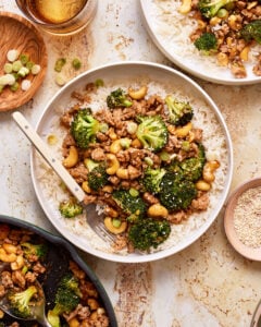 20-Minute Saucy Cashew Chicken & Broccoli