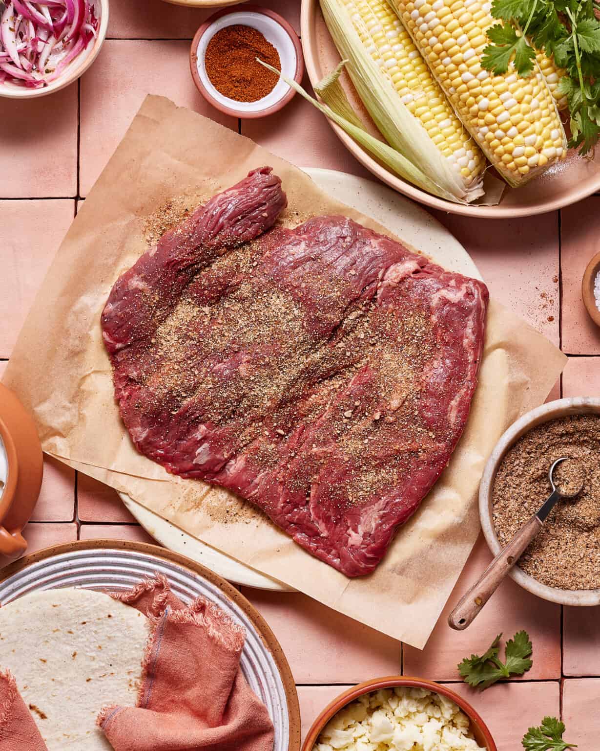 Easy Steak Tacos with Corn Salad Kalejunkie