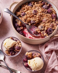 Gluten-Free Sugar Cookie Cherry Cobbler (No Added Sugar!)