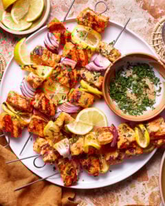 Grilled Lemon Salmon Skewers