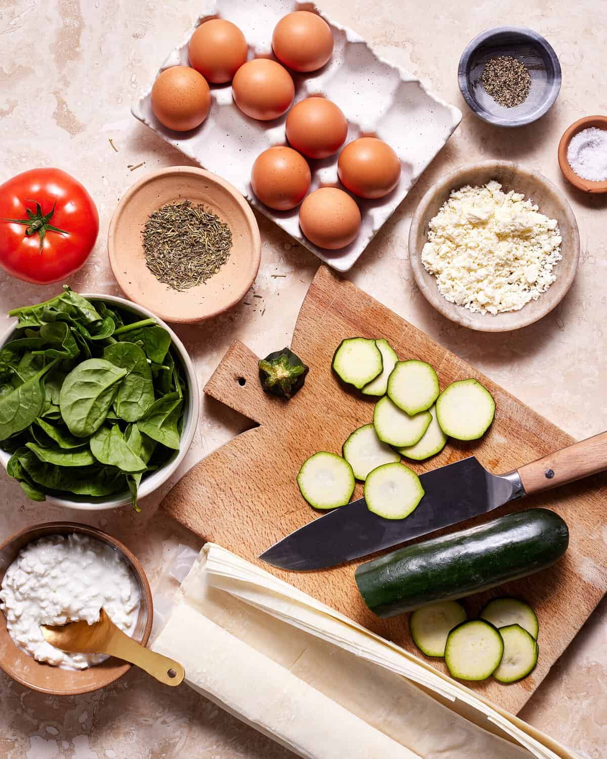 High Protein Mixed Veggie Phyllo Quiche - Kalejunkie