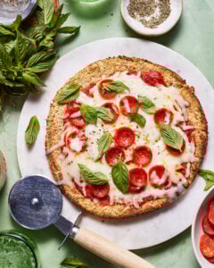 High Protein Pepperoni Pizza (Cottage Cheese Crust)
