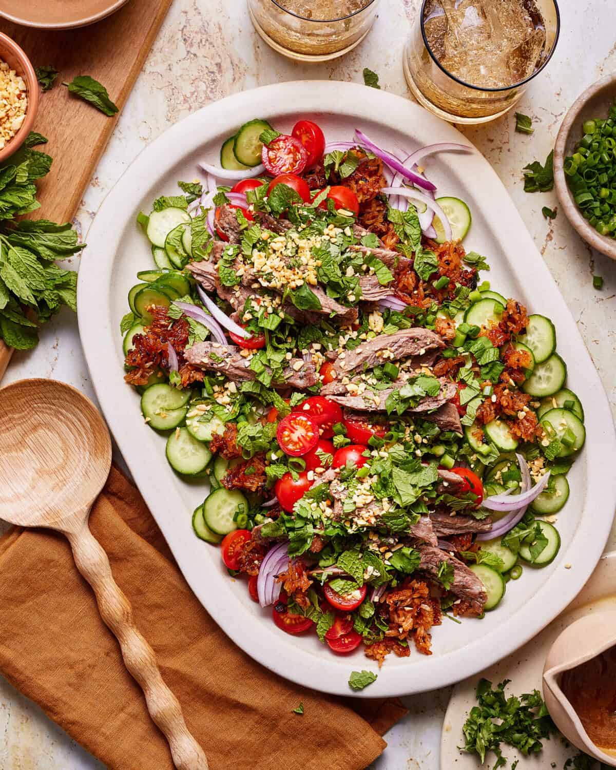 Tahini Rice Crispy Rice Salad With Lemon Tahini Dressing - Kalejunkie