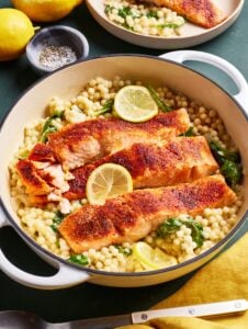 Easy Broiled Salmon with Lemony Couscous