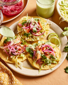 Easy Salmon Tostadas With Jalapeño Ranch