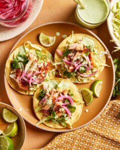 Easy Salmon Tostadas With Jalapeño Ranch