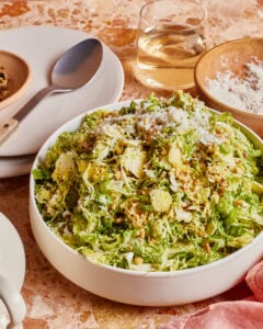 Shaved Brussels Sprouts Salad with Champagne Vinaigrette