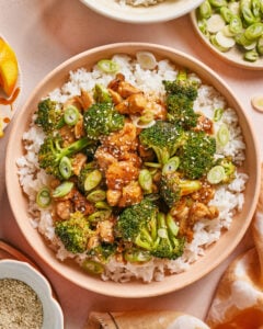 20 Minute Saucy Orange Chicken Bowls