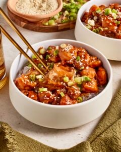 General Tso’s Chicken With Glass Noodles